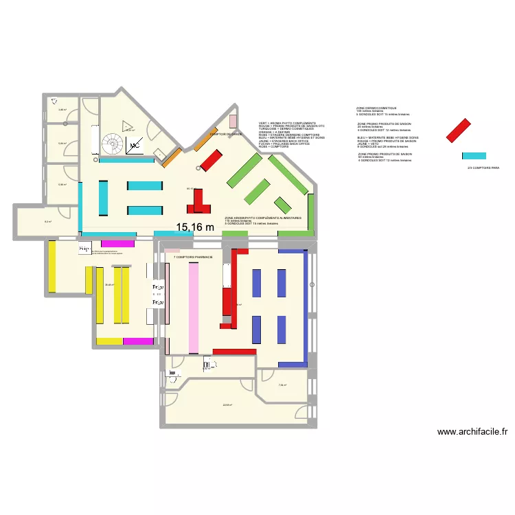 Plan pharmacie Enti&egrave;re 4. Plan de 