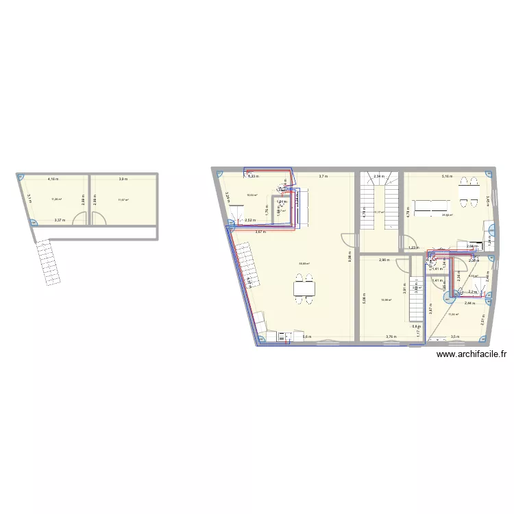 MONTFRIN R+1 modif. Plan de 0 pièce et 0 m2