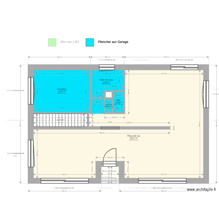 ML24002981 . Plan de 19 pièces et 209 m2