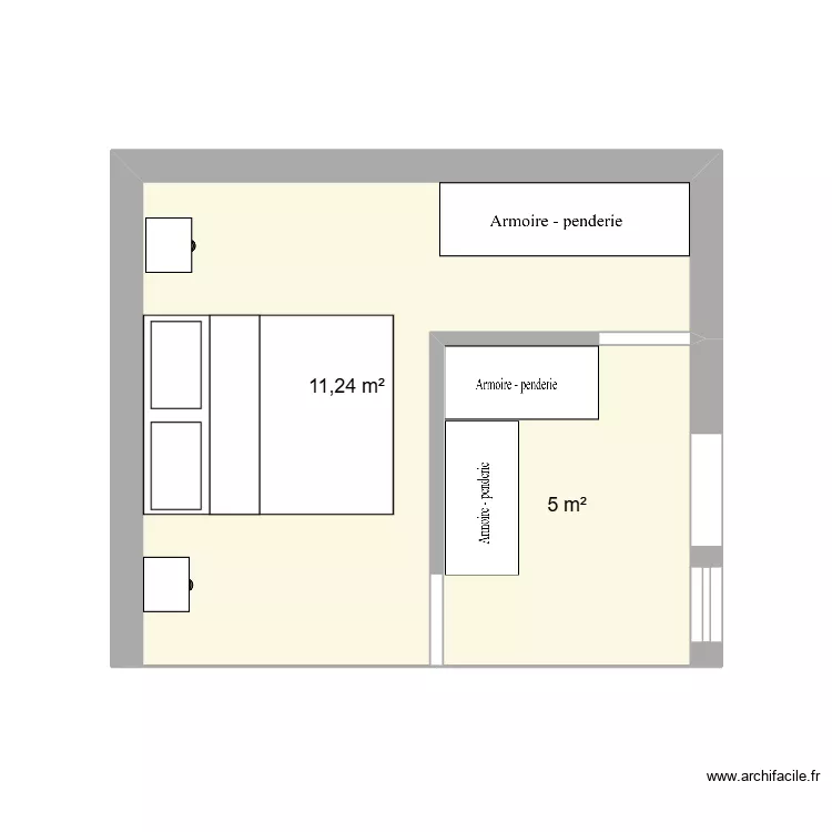 extension 3. Plan de 2  et 16 m²