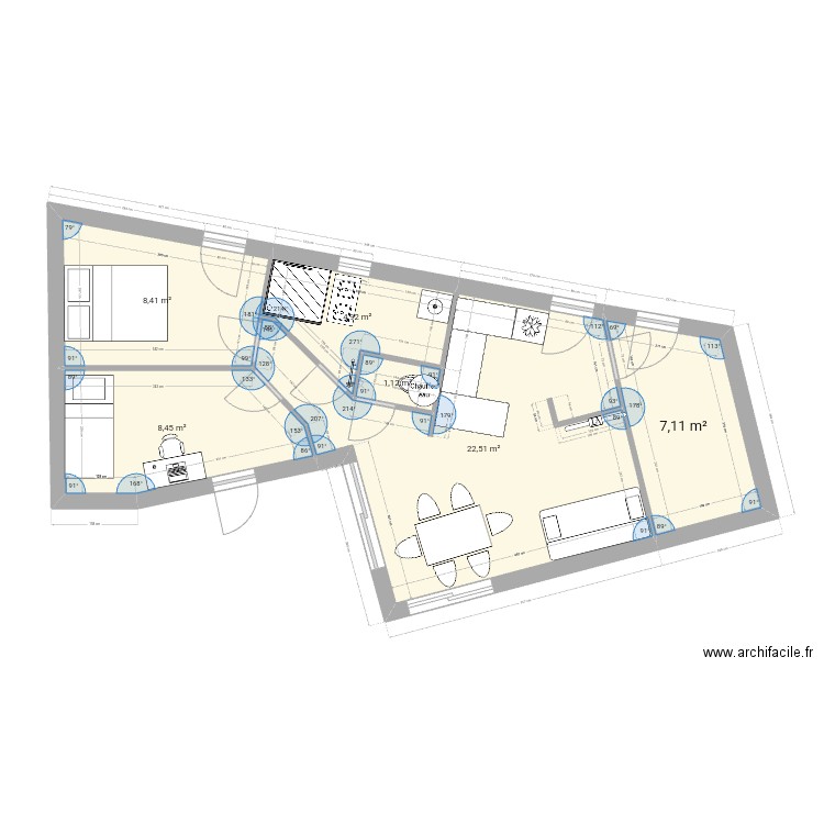 AU PROPRE. Plan de 6 pièces et 53 m2