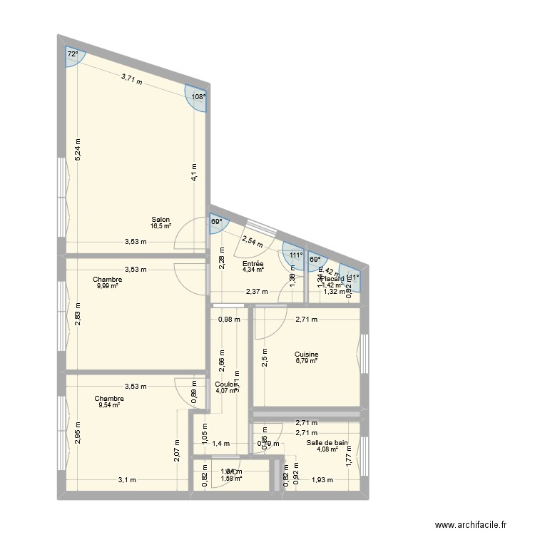 ROY nancy1. Plan de 11 pièces et 59 m2