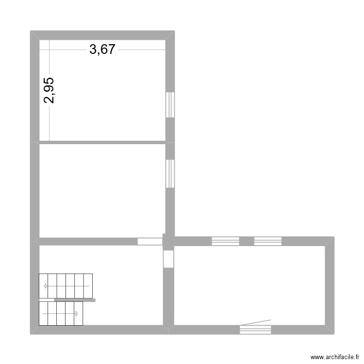 Defrance. Plan de 1 pièce et 11 m2