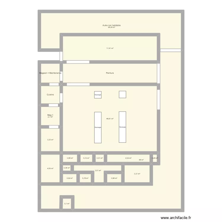 usine. Plan de 