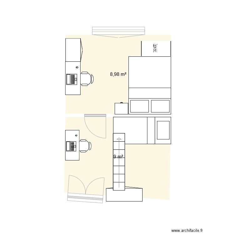 Chambre. Plan de 0 pièce et 0 m2