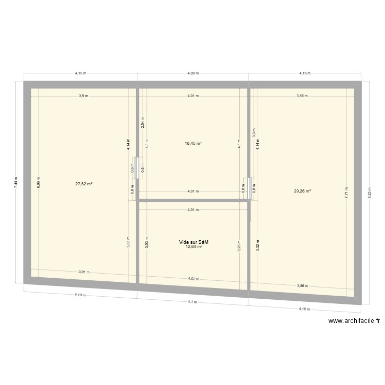 appartement terrasse clemenson haut. Plan de 8 pièces et 174 m2
