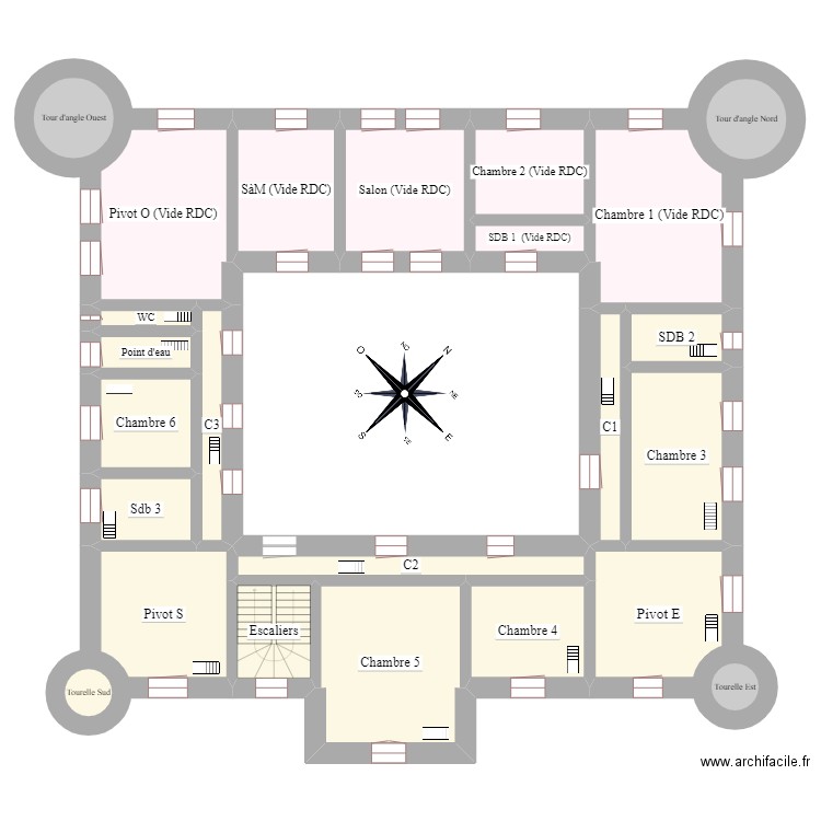 PLANN. Plan de 46 pièces et 2179 m2