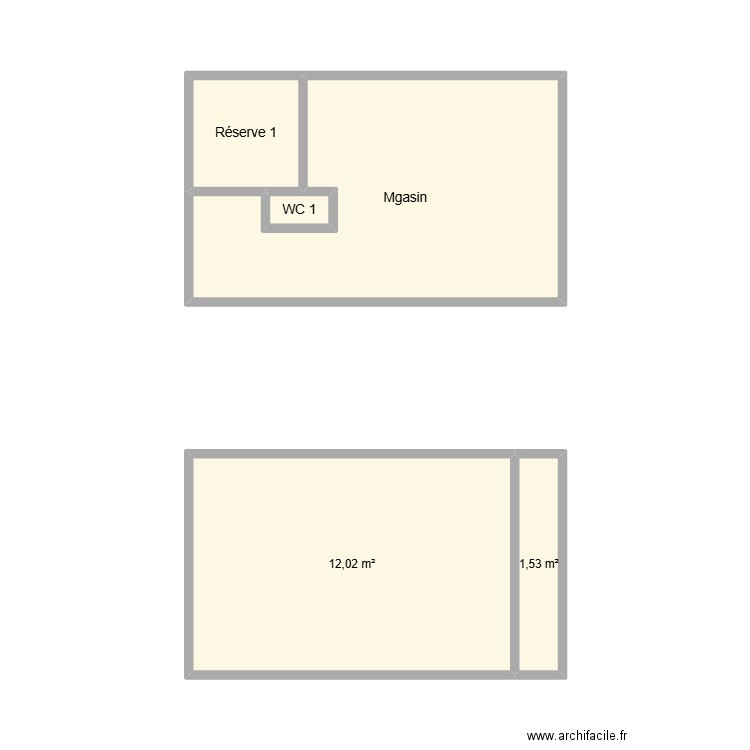 2509 SCI OREGON. Plan de 5 pièces et 27 m2