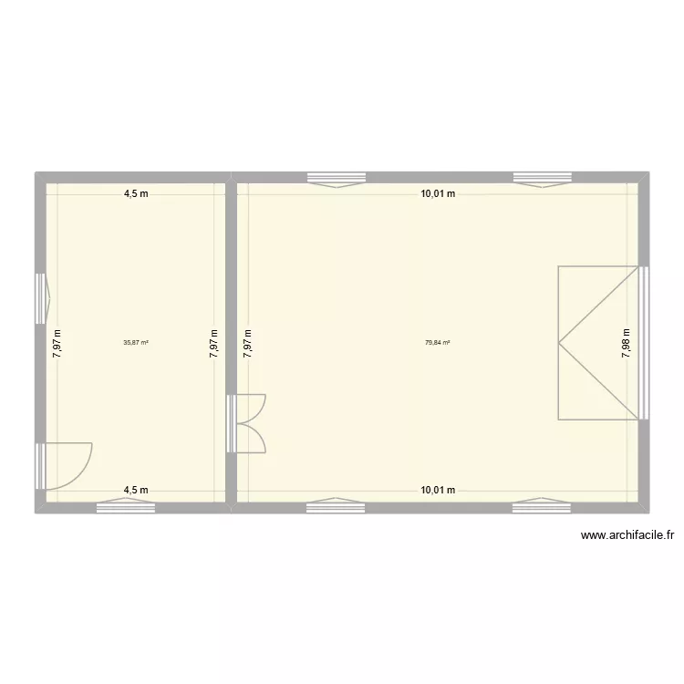 maison. Plan de 4  et 231 m²