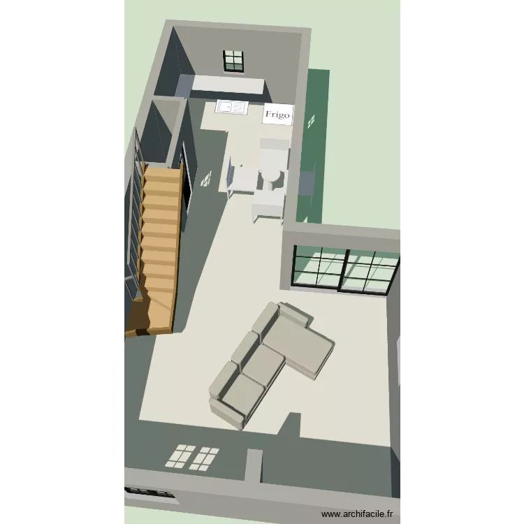 Grange transformer. Plan de 2 et 52 m² Grange transformer. Plan de 2 et 52 m²