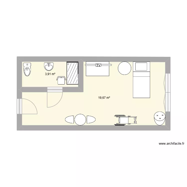 plan. Plan de 2 et 24 m² plan. Plan de 2 et 24 m²