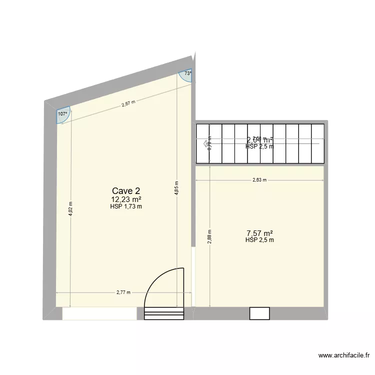 CERTIVIA ENTRESOL. Plan de 3  et 22 m²