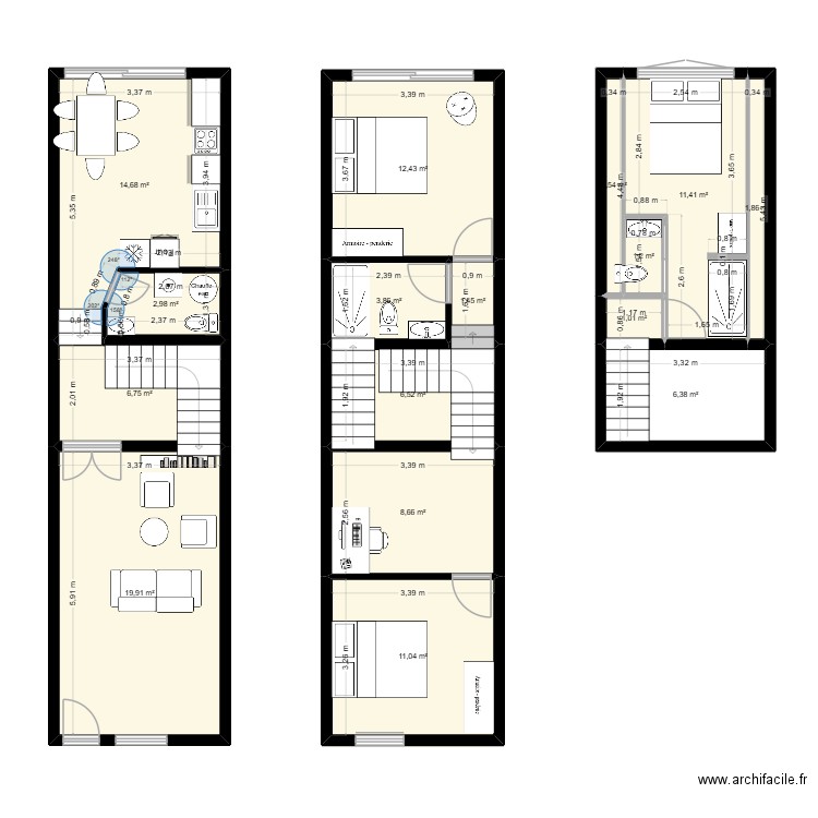 3 Ring Terrace Ad. Plan de 16 pièces et 112 m2