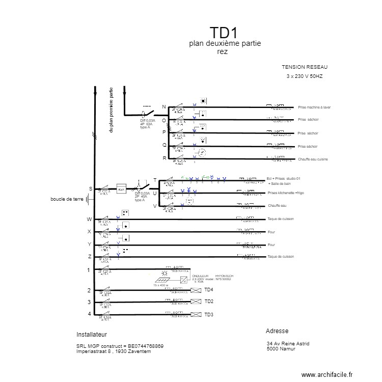 TABLEAU reine astrid  TD1 2. Plan de 0 pièce et 0 m2