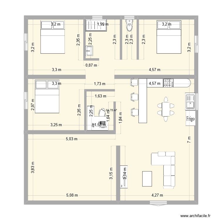 PLAN de maison 2. Plan de 0 pièce et 0 m2