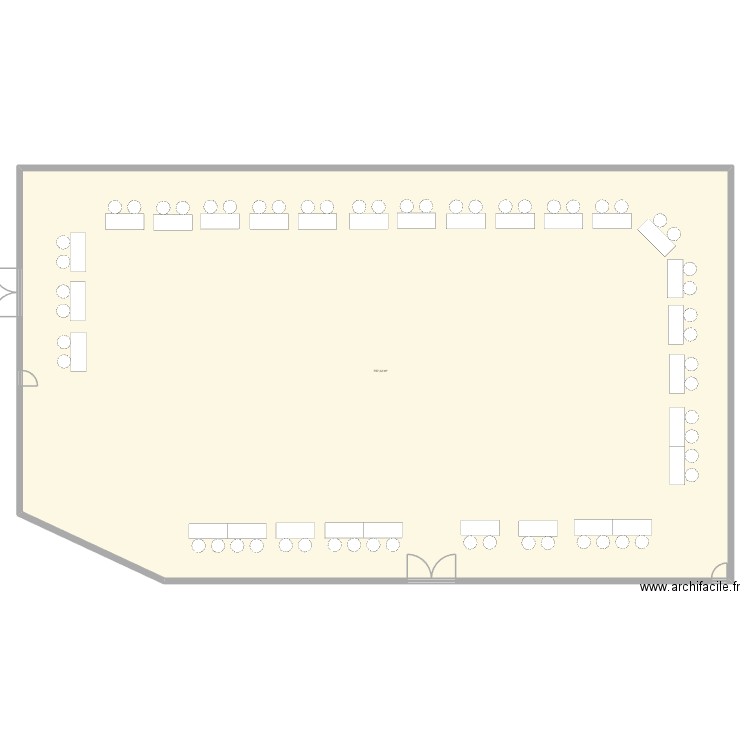 salle sport. Plan de 1 pièce et 757 m2