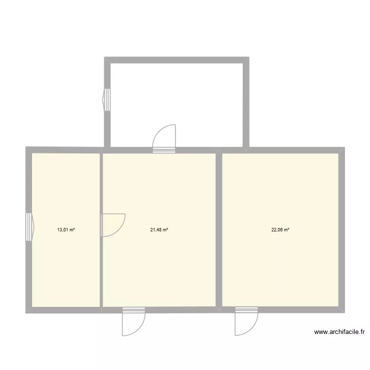 jean seytre rez de chausse. Plan de 3  et 57 m²