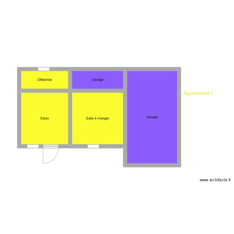 micka. Plan de 5 pièces et 32 m2