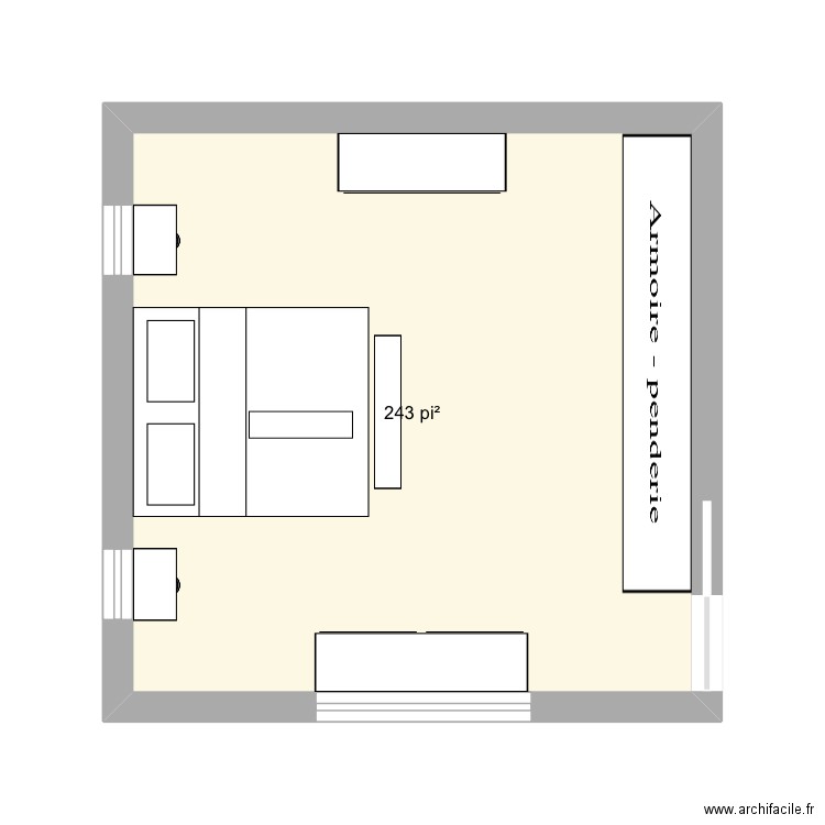 Maison à construire. Plan de 1 pièce et 23 m2
