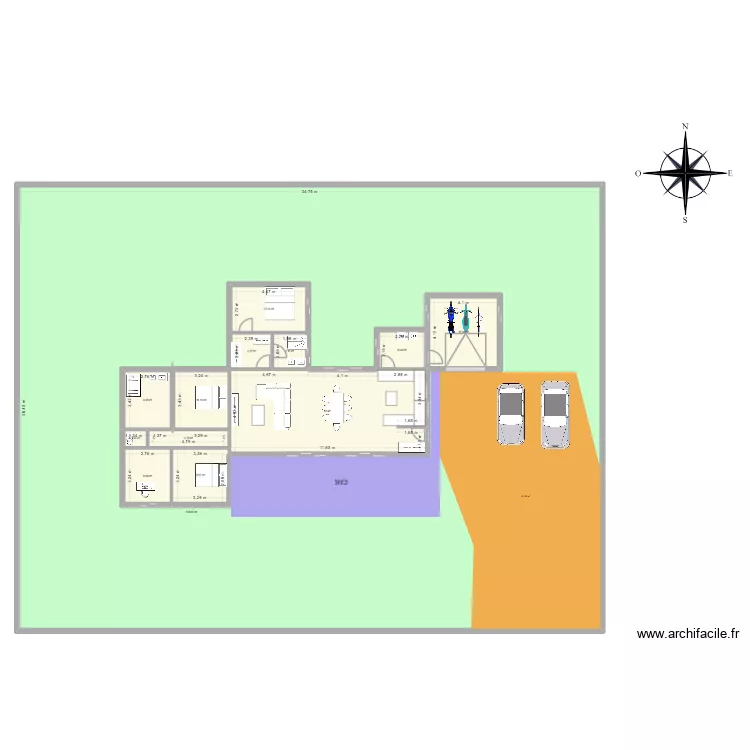 Maison Léa Antoine v10. Plan de 13 et 1066 m² Maison Léa Antoine v10. Plan de 13 et 1066 m²