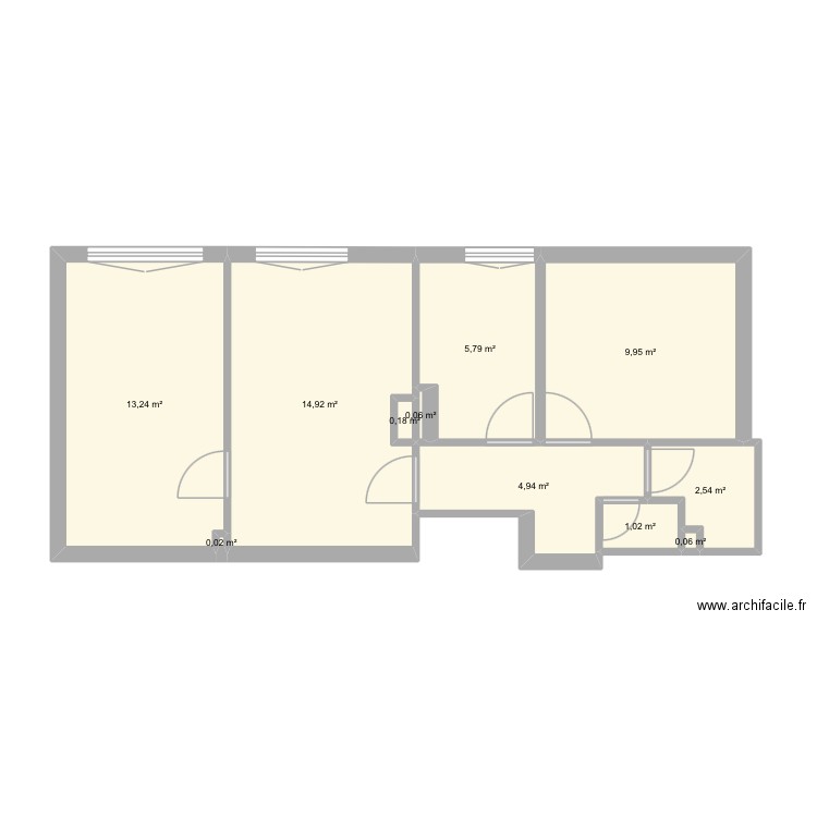 3 frère lum. Plan de 11 pièces et 53 m2