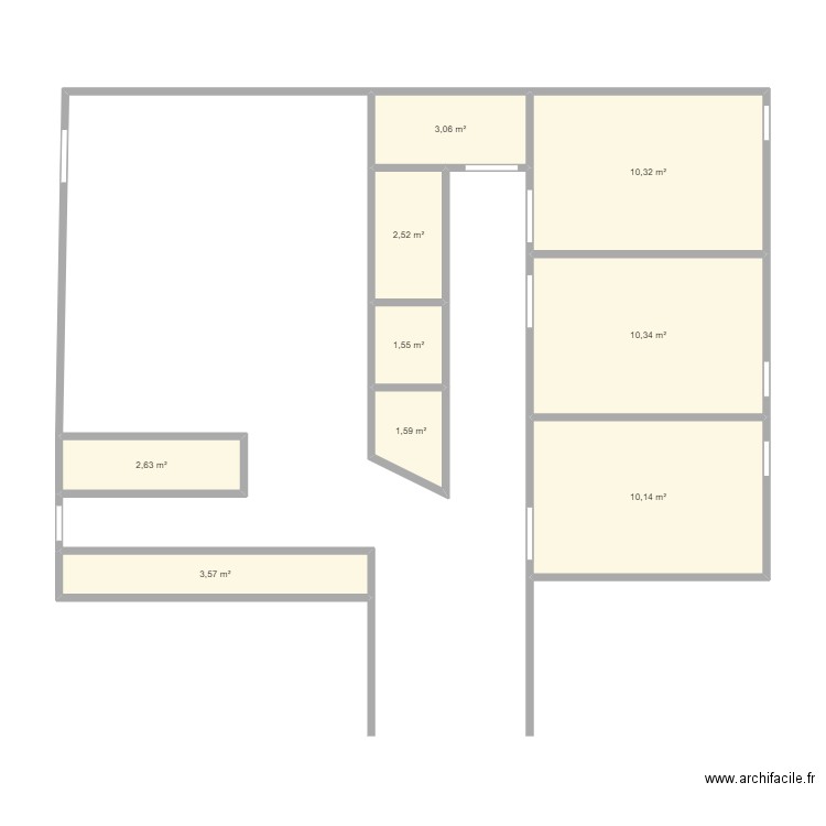 appart-lemans. Plan de 9 pièces et 46 m2