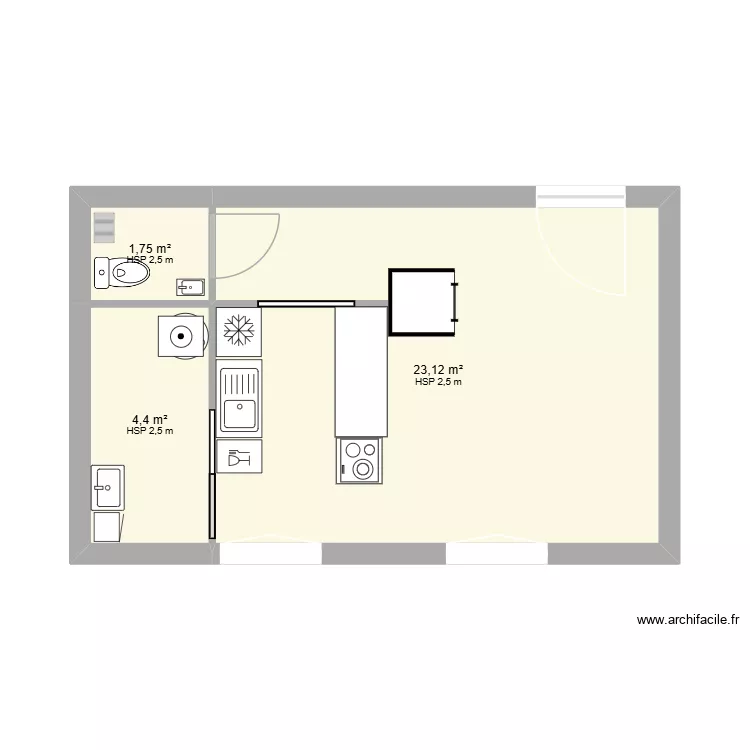 T1 MAIRIE. Plan de 3 et 29 m² T1 MAIRIE. Plan de 3 et 29 m²
