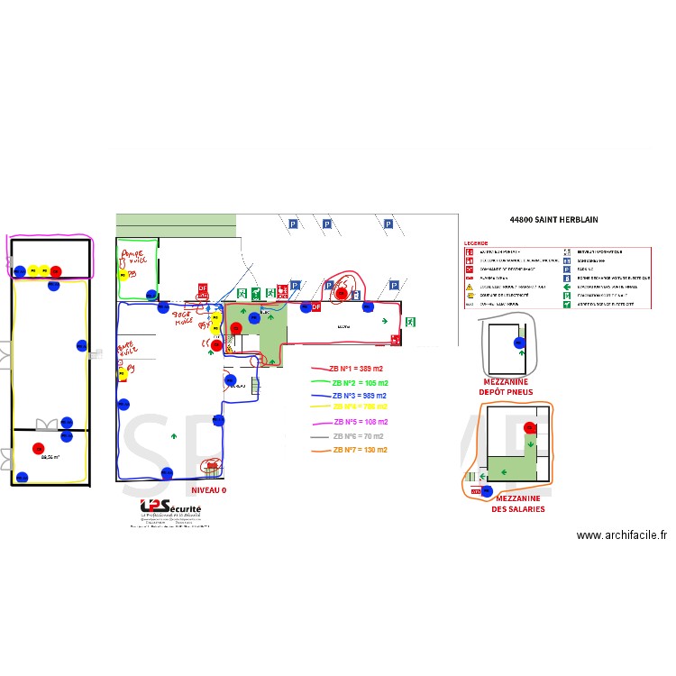 ZB LBA Mazda. Plan de 1 pièce et 90 m2