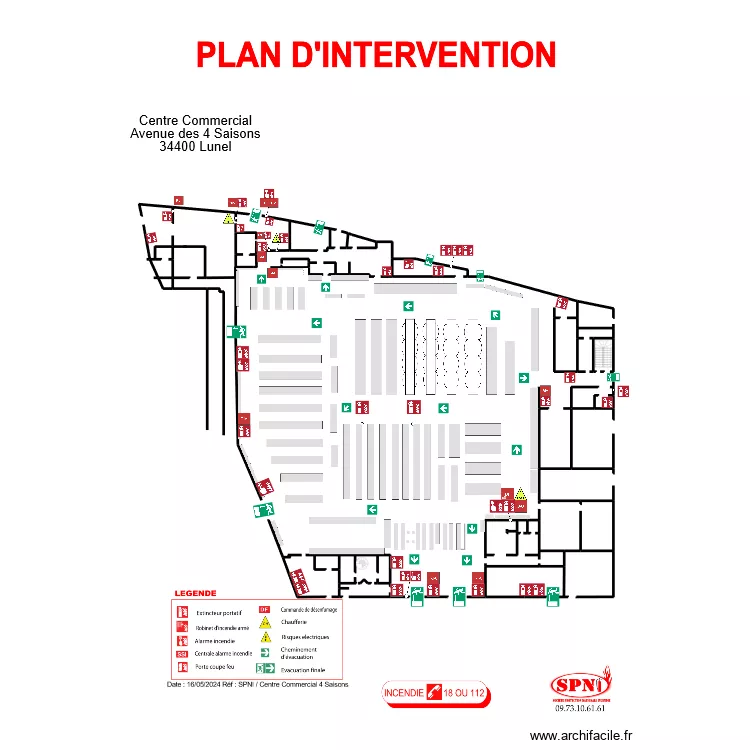 INTERMARCHÉ 4 SAISONS intervention 1. Plan de INTERMARCHÉ 4 SAISONS intervention 1. Plan de