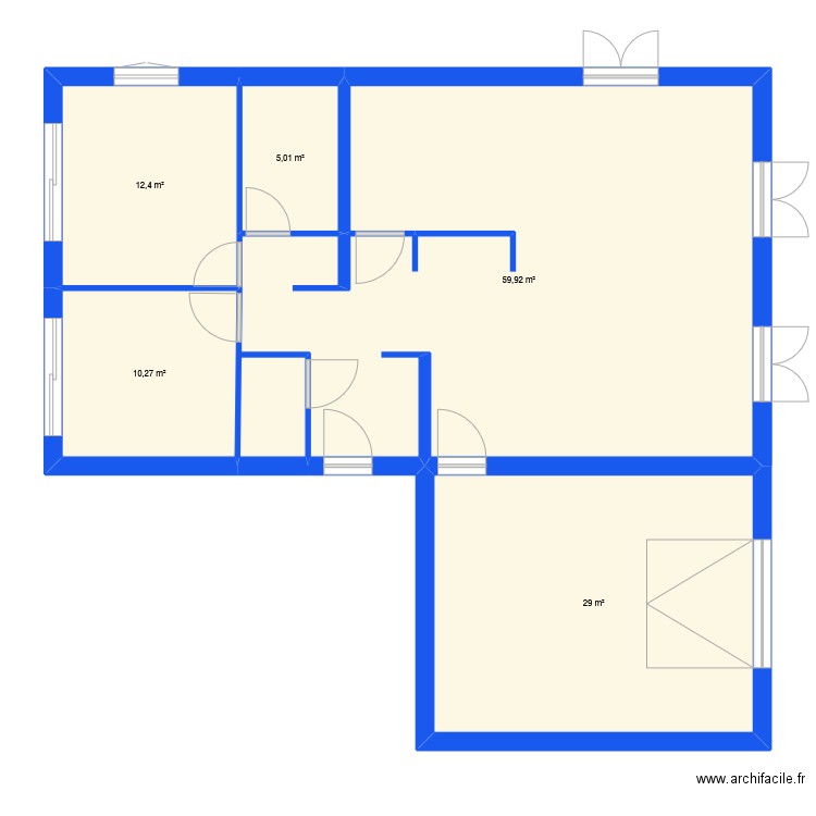maison isabelle. Plan de 5 pièces et 117 m2