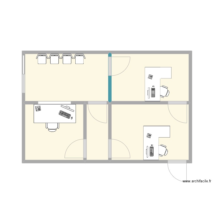 Plan de bureau pour sécuriser RDV. Plan de 0 pièce et 0 m2