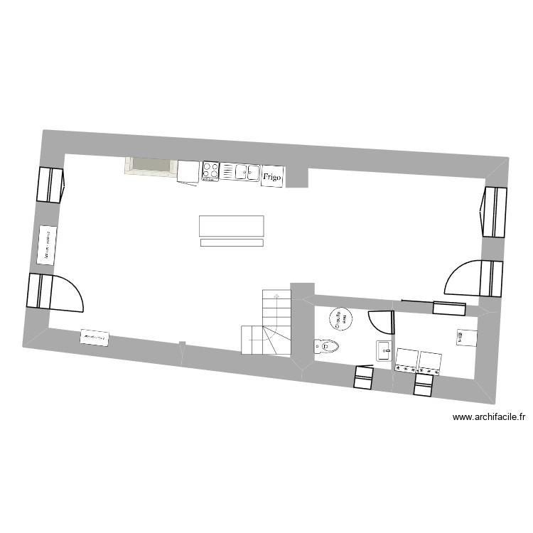 Maison R D C pieces. Plan de 0 pièce et 0 m2