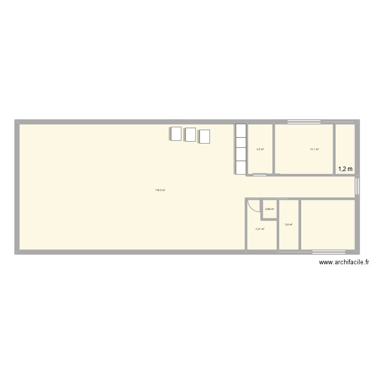 PLAN 06. Plan de 6 pièces et 147 m2