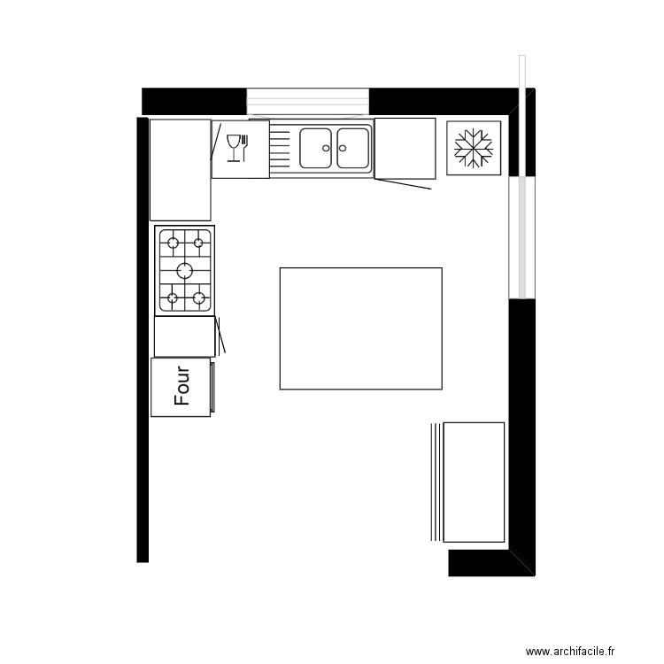 cuisine. Plan de 0 pièce et 0 m2