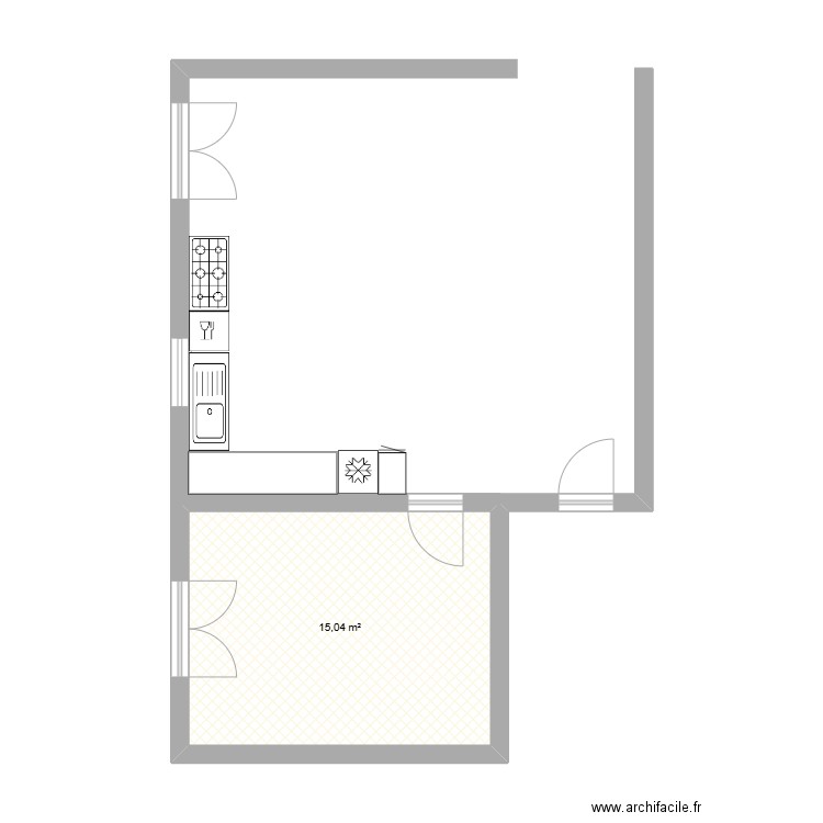 Maison Grézieu. Plan de 1 pièce et 15 m2