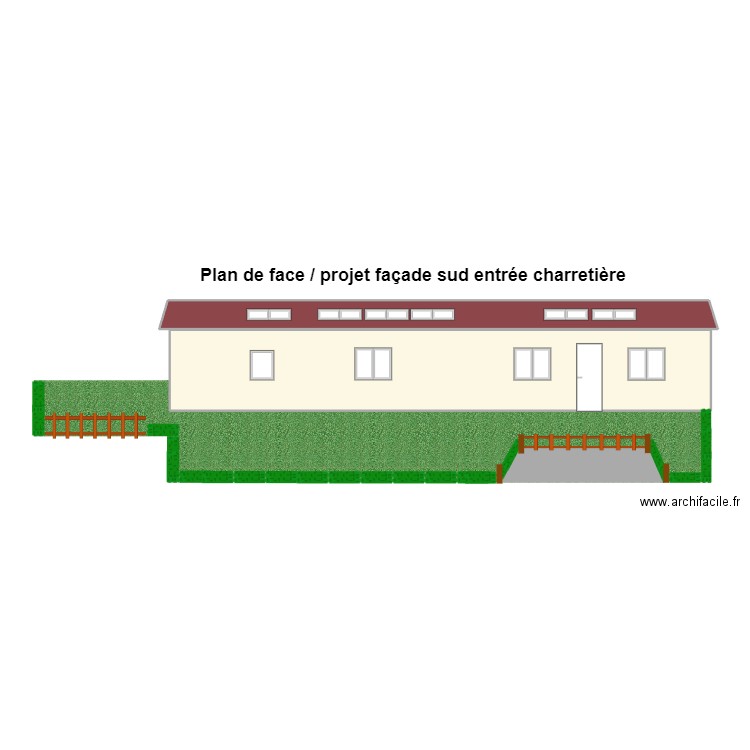 Plan de face. Plan de 0 pièce et 0 m2