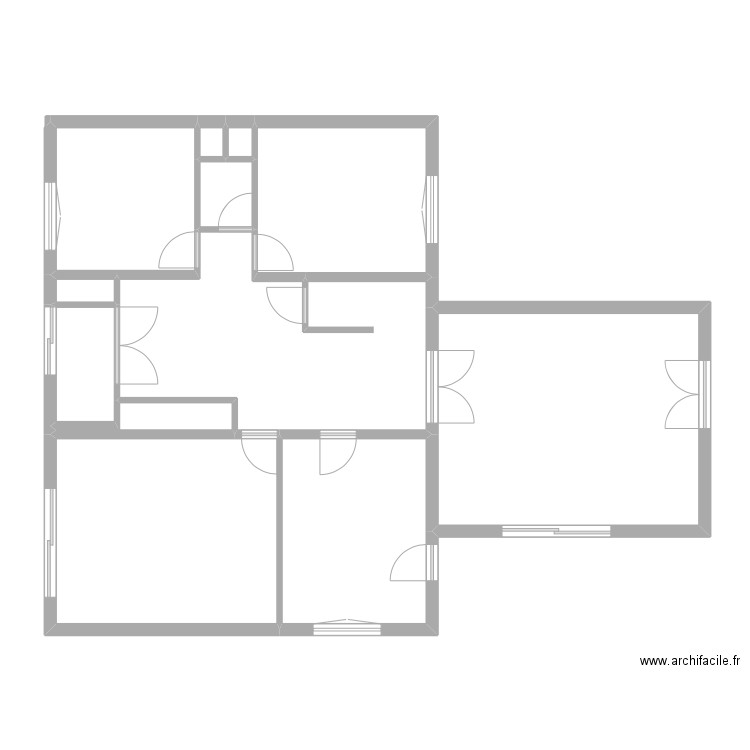 Maison Mamie. Plan de 12 pièces et 111 m2