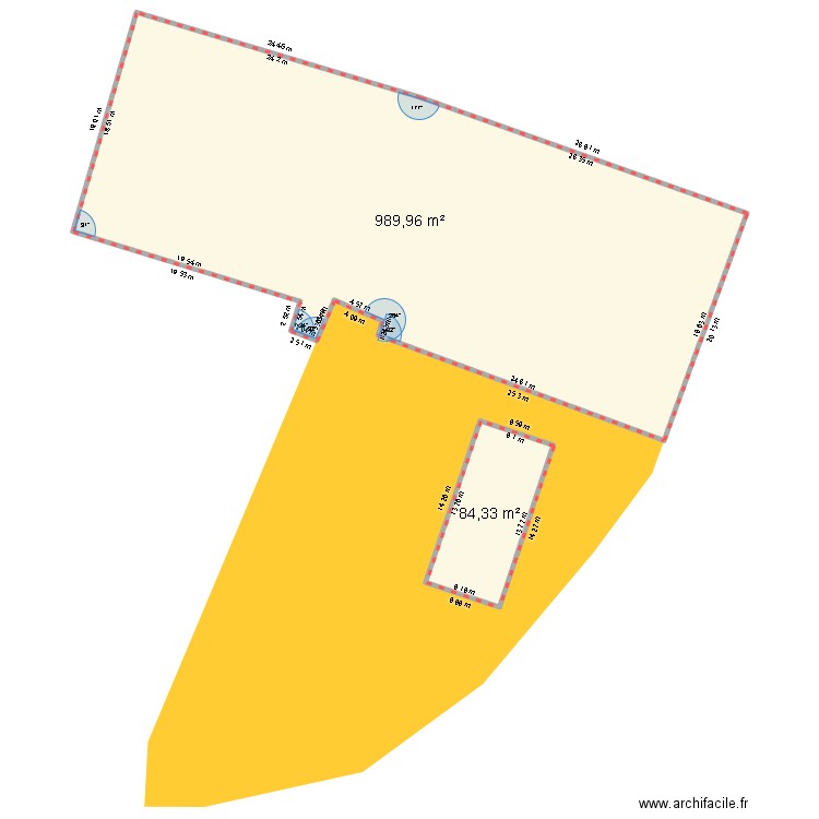 idee tof. Plan de 2 pièces et 1074 m2