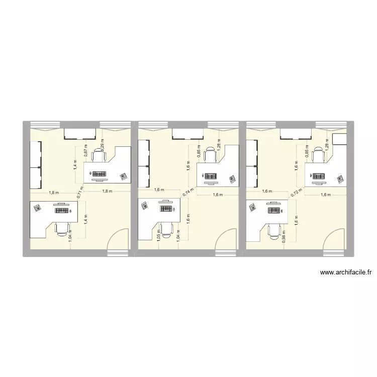 bureau C&eacute;line Christine Clarisse. Plan de 