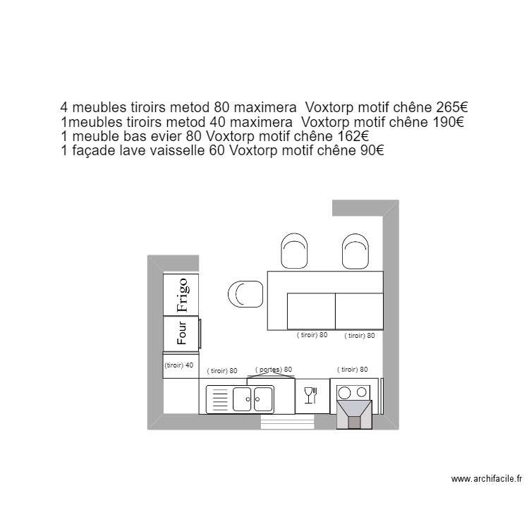 cuisine audebeau 2 . Plan de 0 pièce et 0 m2