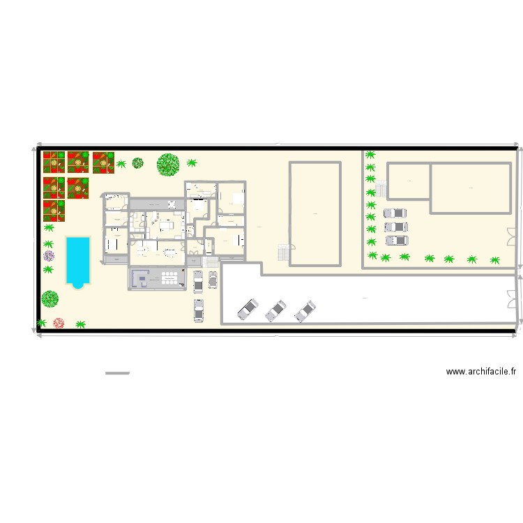 IBOURASSEN 3. Plan de 22 pièces et 3191 m2