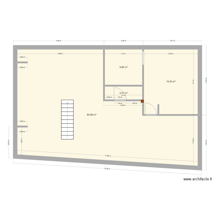 appartement terrasse clemenson vierge. Plan de 4 pièces et 86 m2