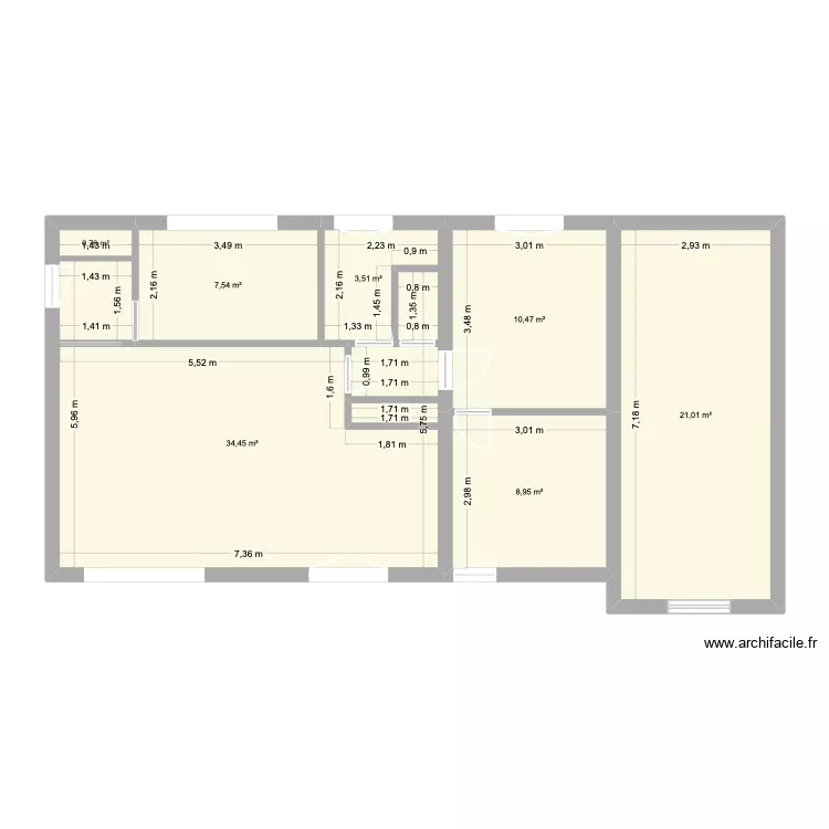 maison R&eacute; actuelle. Plan de 7  et 87 m²