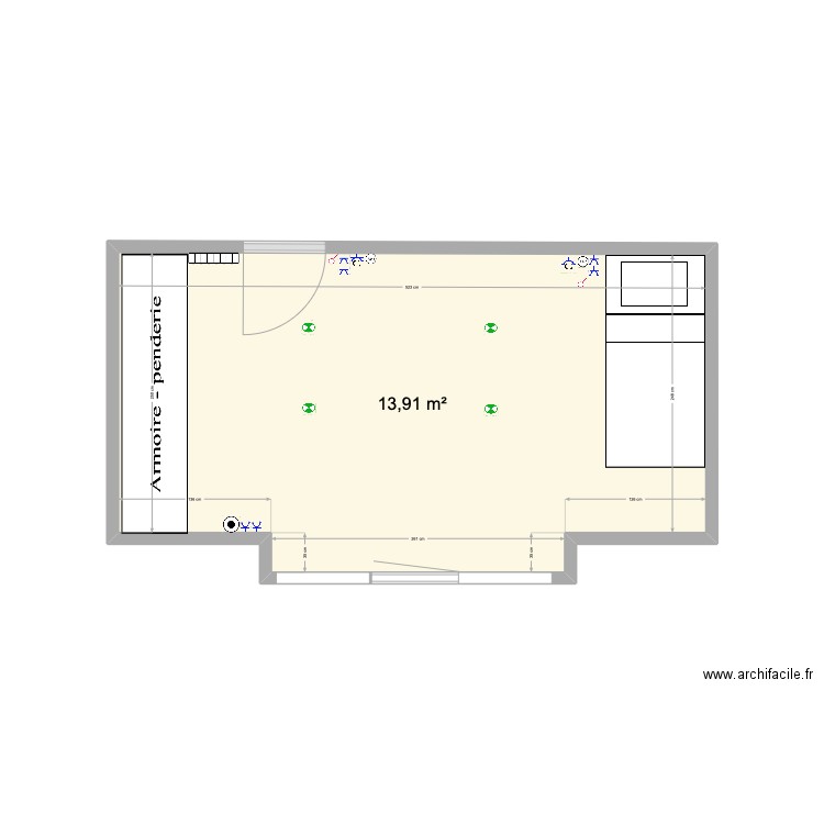 MJ chambre côté avant 3ème. Plan de 0 pièce et 0 m2