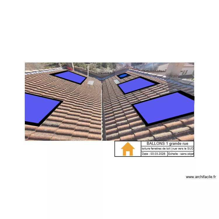 ballons toiture velux. Plan de ballons toiture velux. Plan de