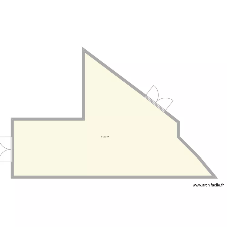 plan cel 10 trian definitif. Plan de 1 Pièce et 87 m²