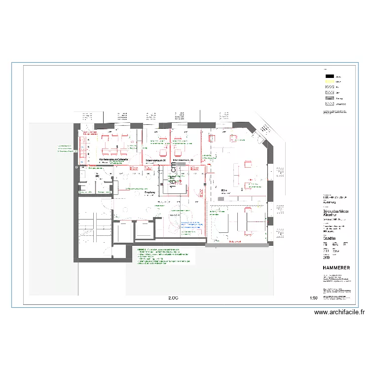 Winterthur mobilier test. Plan de 