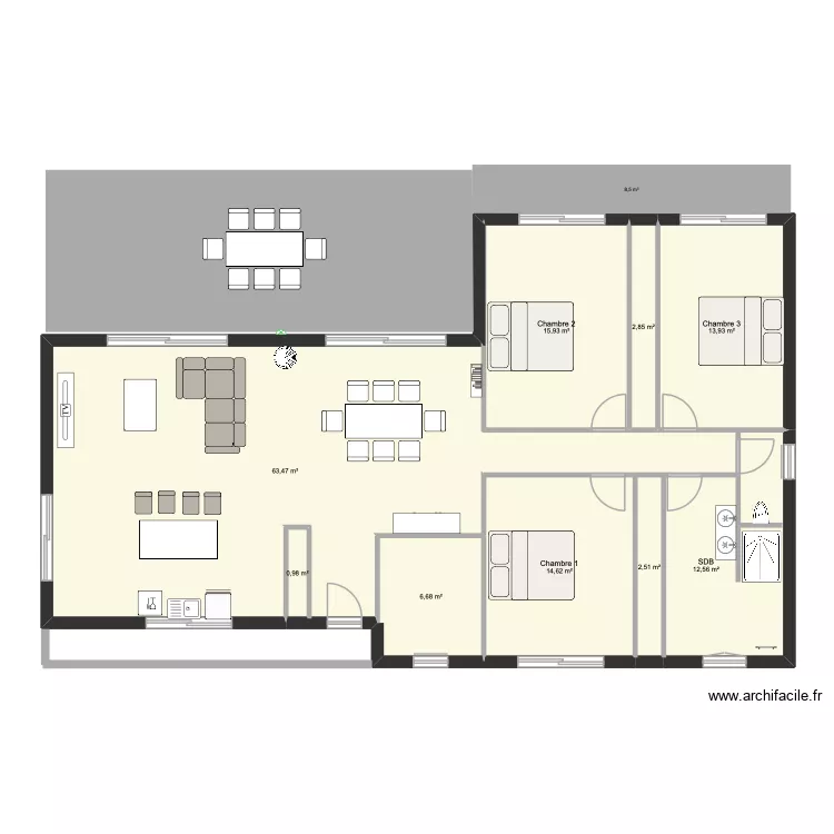 czvzv jncec. Plan de 9 et 134 m² czvzv jncec. Plan de 9 et 134 m²