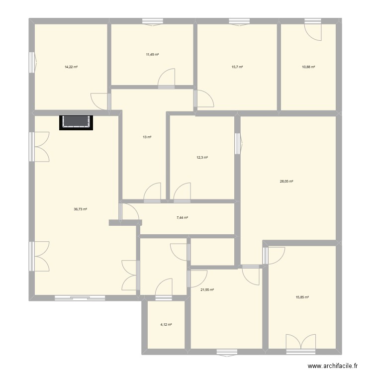 VERD. Plan de 12 pièces et 192 m2