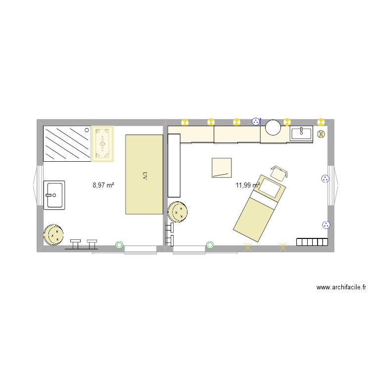 Cabine SV et UV. Plan de 0 pièce et 0 m2